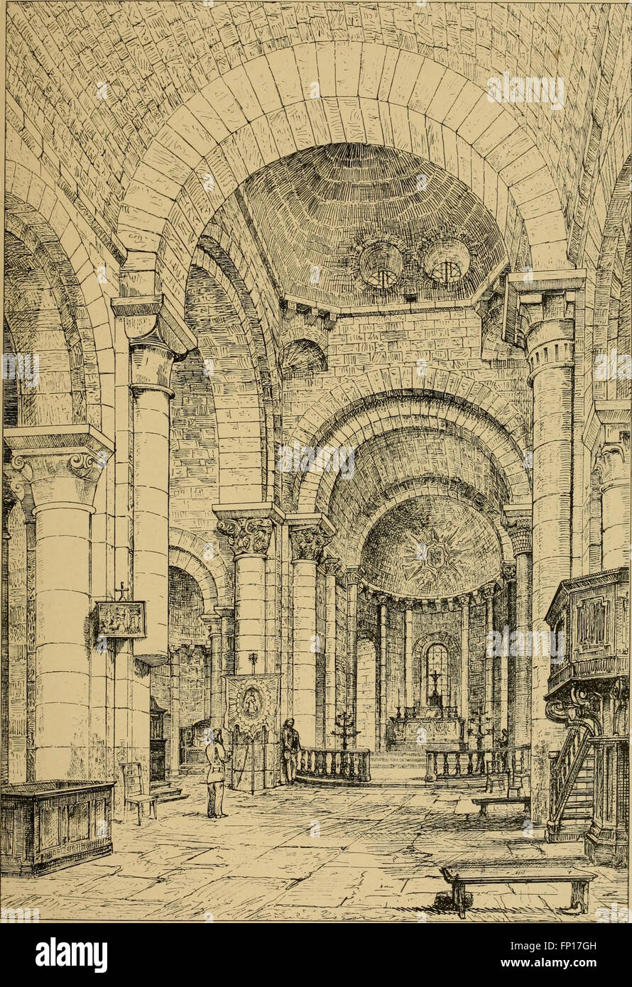 Une visite d'églises aux dômes de la Charente, France, par l'Architectural Association de Londres, en l'an 1875 - publié comme un mémorial à Edmund Sharpe - avec un texte descriptif et historique, Banque D'Images