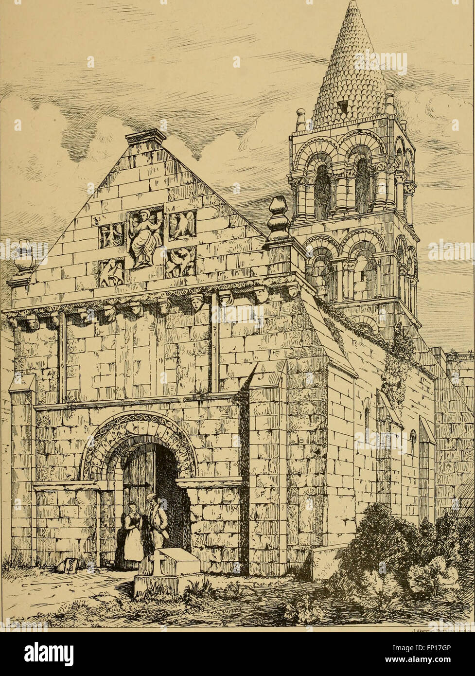 Une visite d'églises aux dômes de la Charente, France, par l'Architectural Association de Londres, en l'an 1875 - publié comme un mémorial à Edmund Sharpe - avec un texte descriptif et historique, Banque D'Images