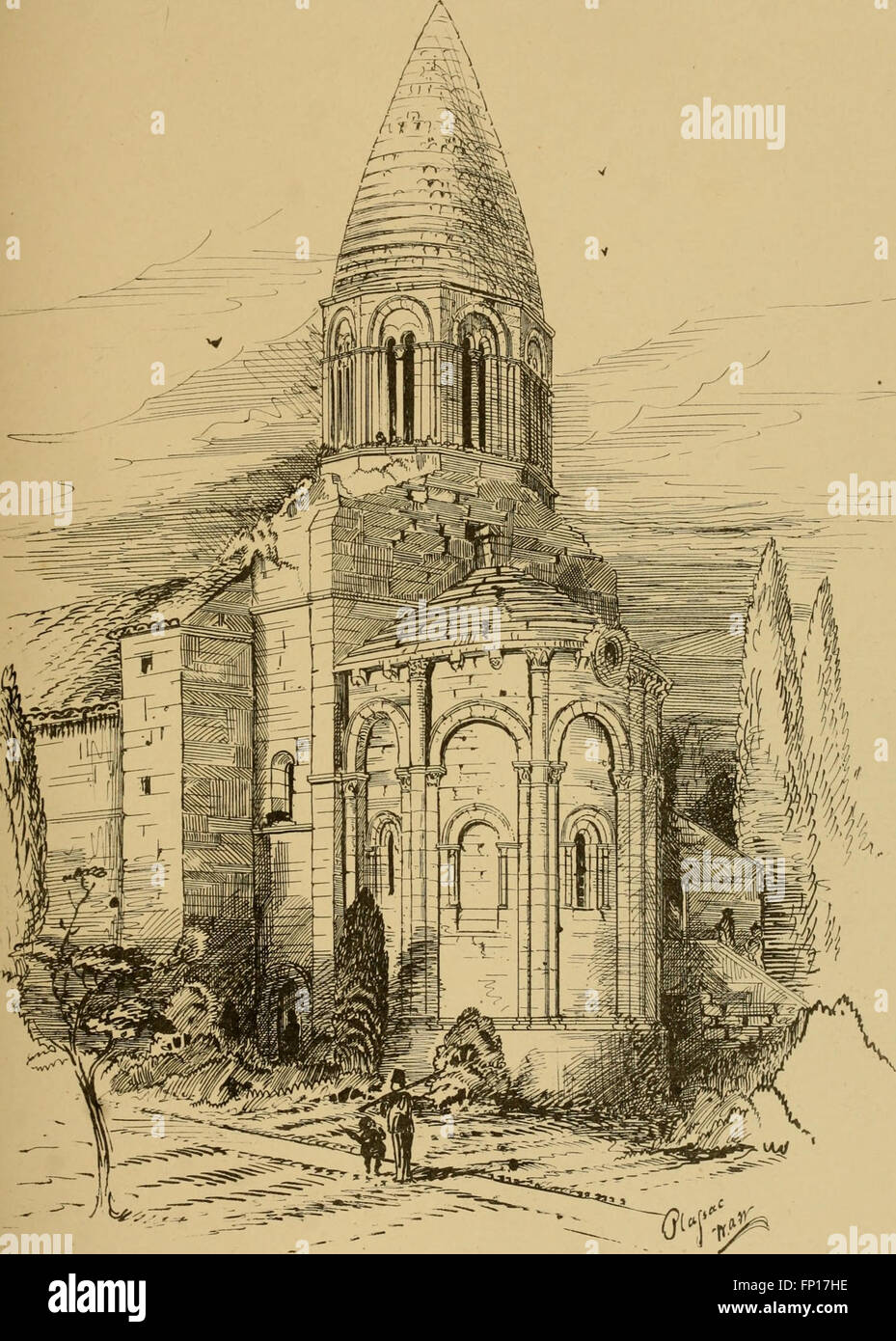 Une visite d'églises aux dômes de la Charente, France, par l'Architectural Association de Londres, en l'an 1875 - publié comme un mémorial à Edmund Sharpe - avec un texte descriptif et historique, Banque D'Images