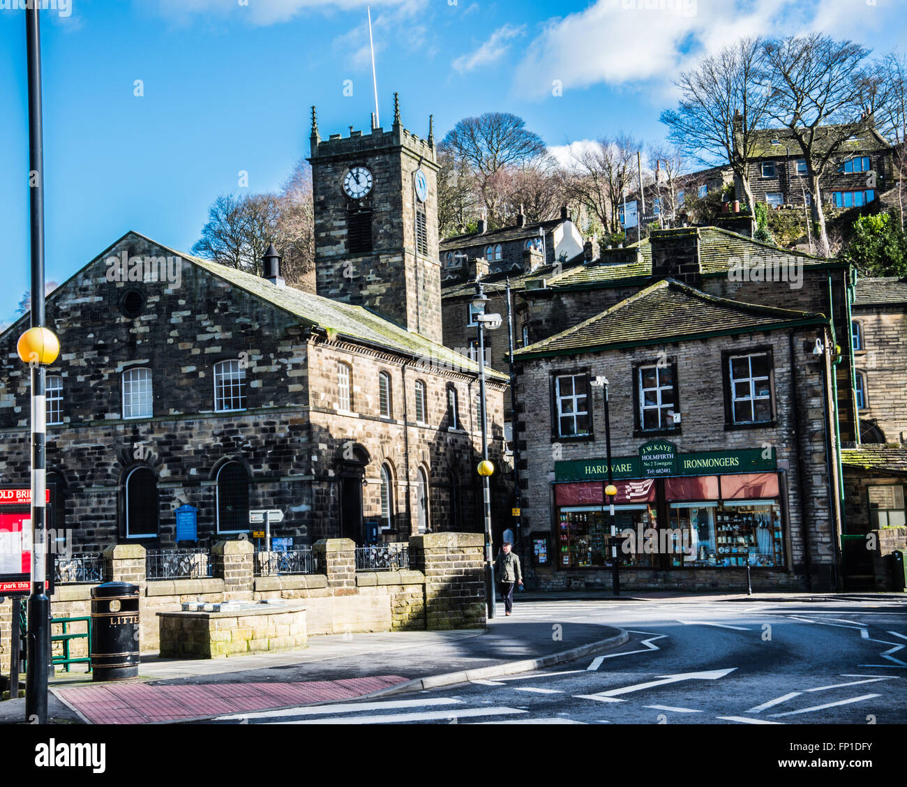 Holmfirth le village dans le temps Ray Boswell Banque D'Images