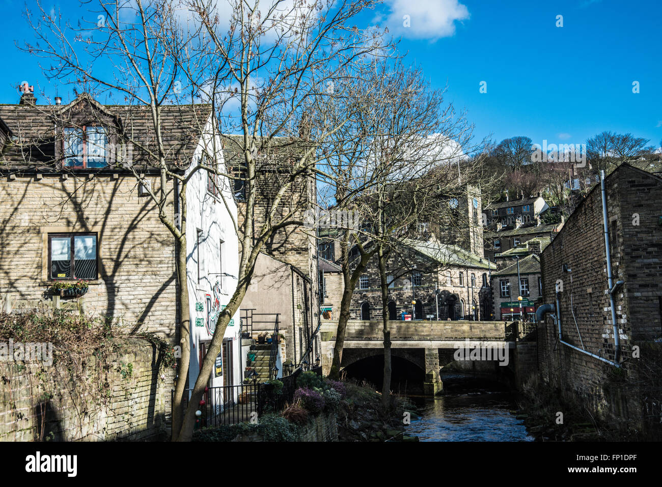 Holmfirth angleterre le village Ray Boswell Banque D'Images