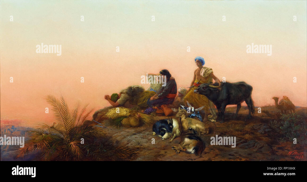 William Strutt - Jérusalem pèlerins Banque D'Images