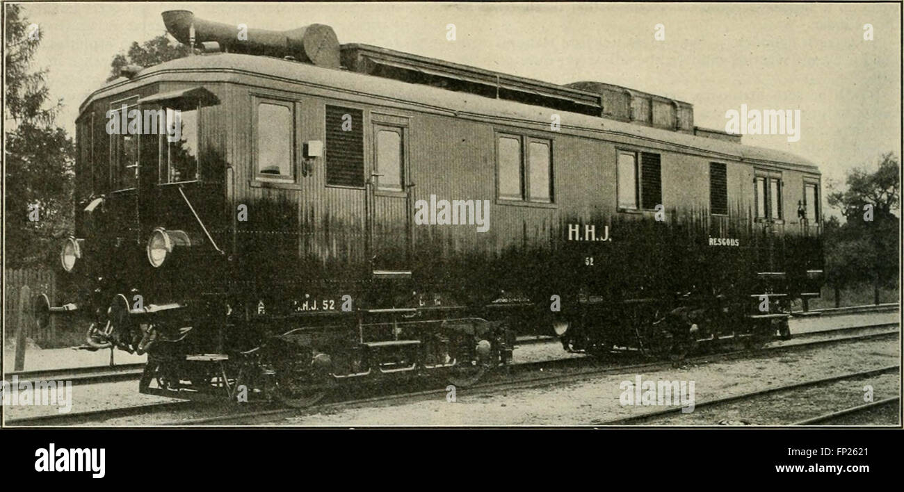 Une publication de 1916 portait sur les aspects de génie mécanique des systèmes ferroviaires. Il couvre des sujets tels que la conception des locomotives, l'entretien et les progrès technologiques en génie ferroviaire. Banque D'Images