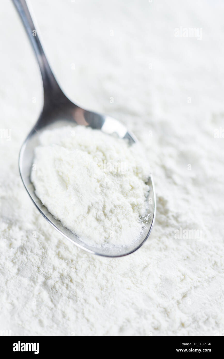 Partie de lait en poudre (gros plan détaillé) Banque D'Images