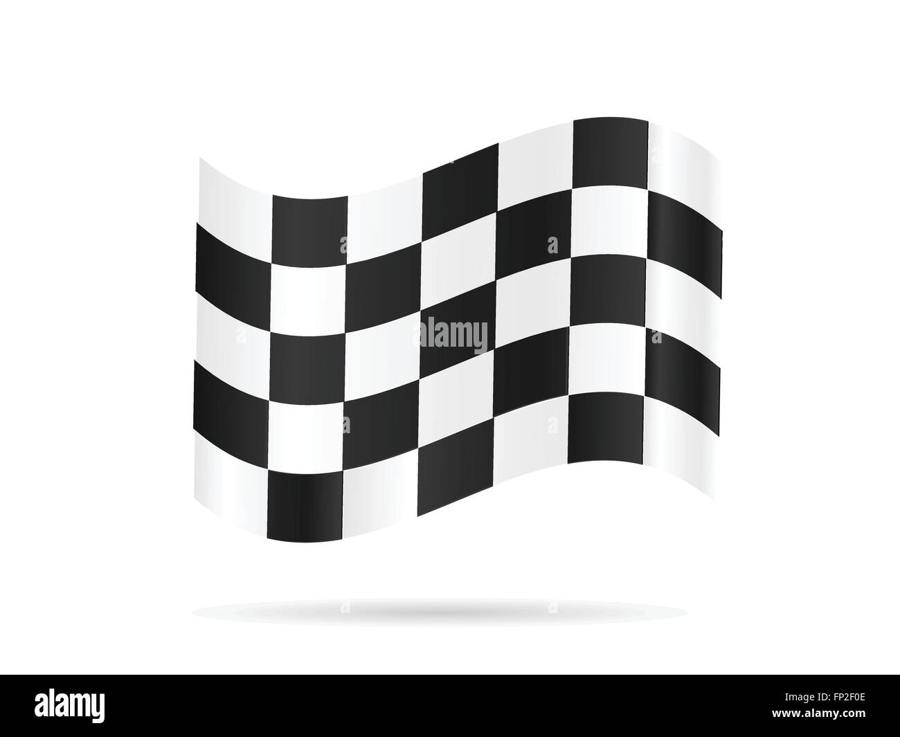 Illustration d'un drapeau à damier isolé sur un fond blanc. Illustration de Vecteur