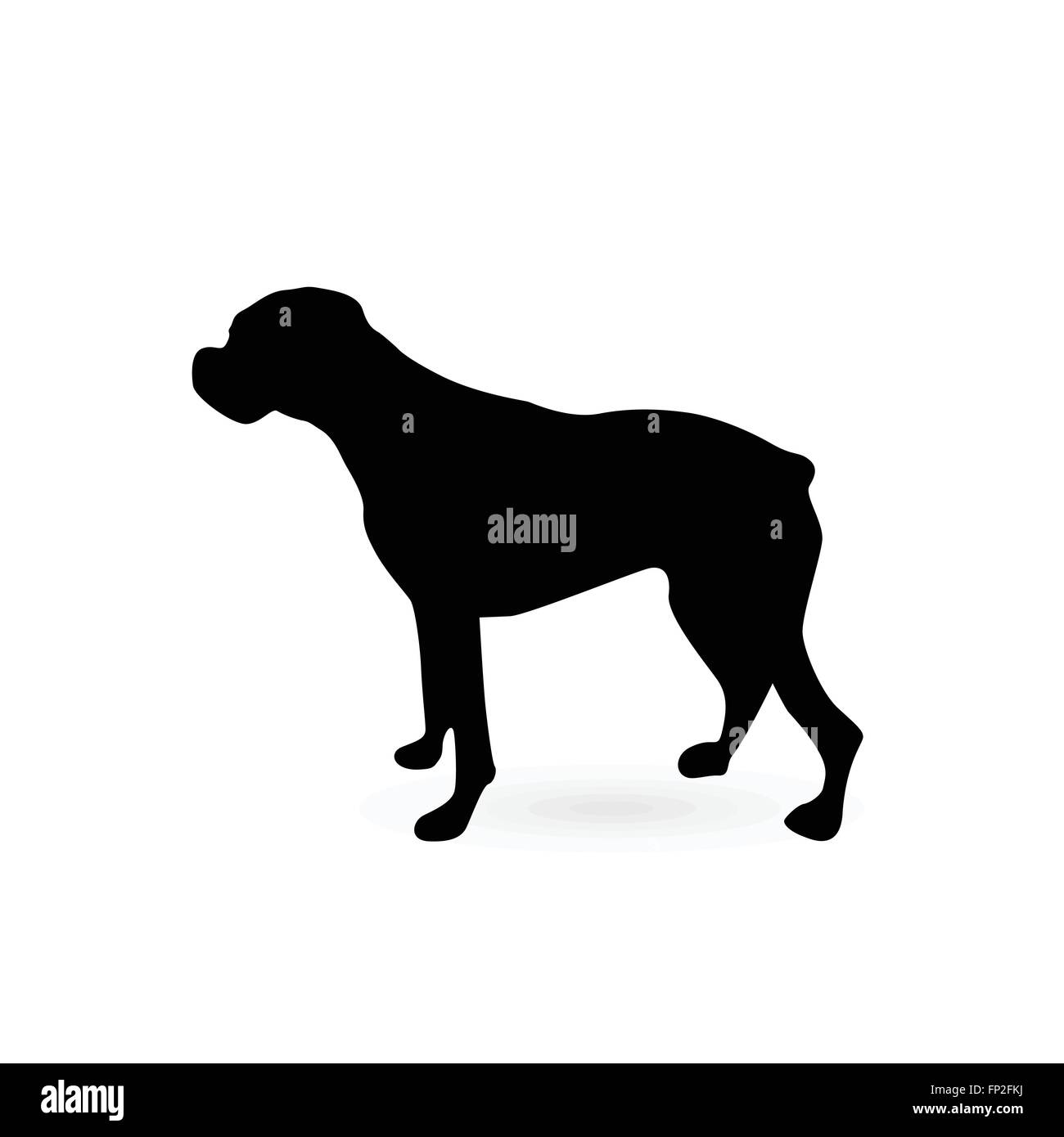 Illustration d'une silhouette de chien isolé sur un fond blanc. Illustration de Vecteur