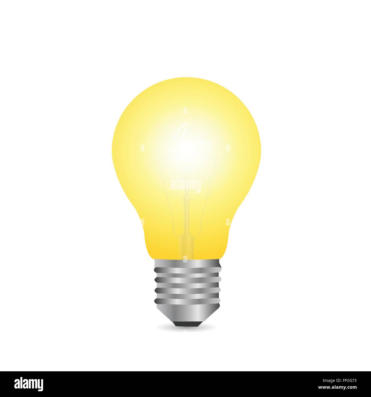 Illustration d'une ampoule isolé sur un fond blanc Image Vectorielle Stock  - Alamy