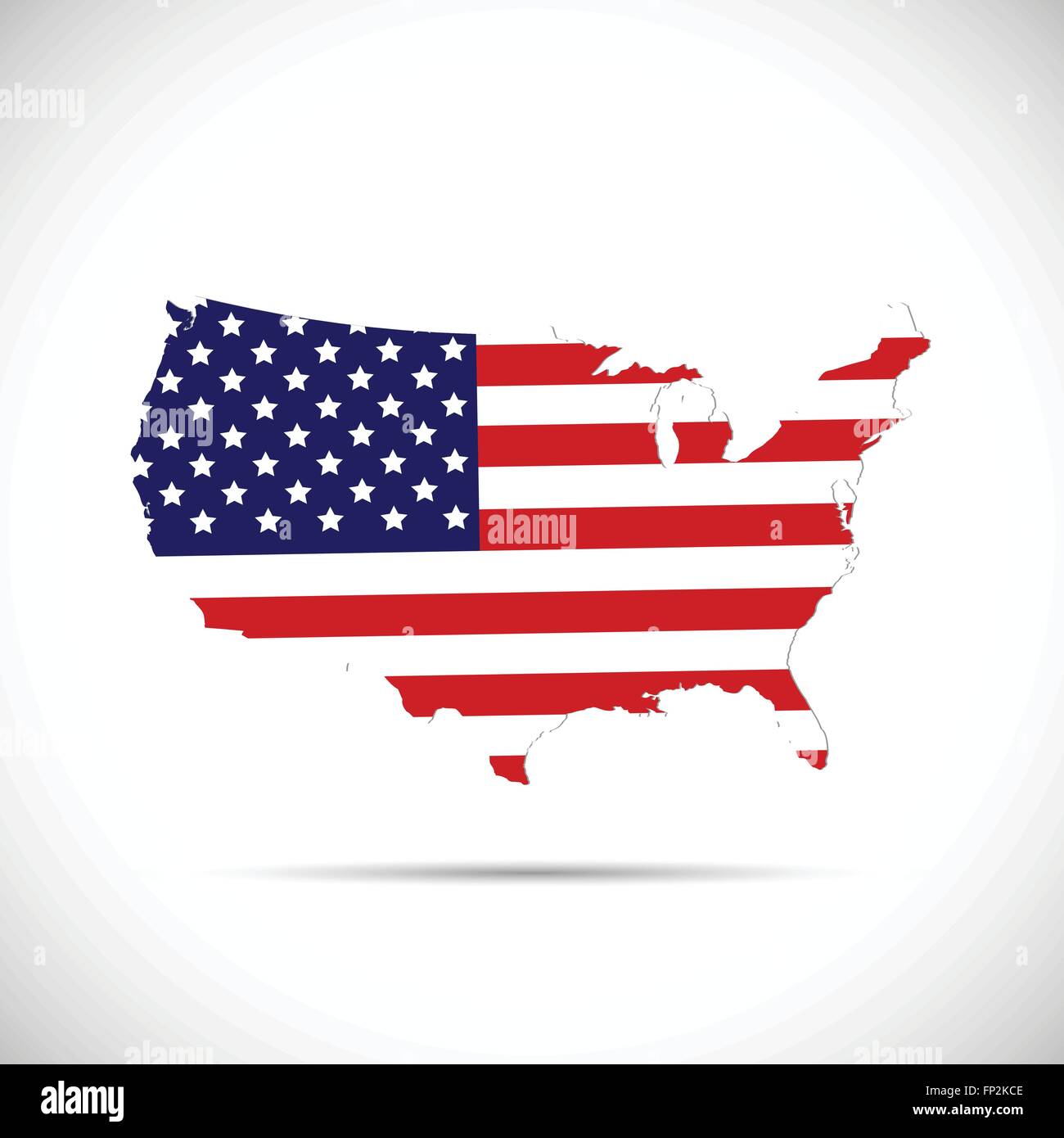 Illustration du drapeau des États-Unis d'Amérique sur un site isolé sur un fond blanc. Illustration de Vecteur Illustration du drapeau des États-Unis d'Amérique sur un site isolé sur un fond blanc. Illustration de Vecteur