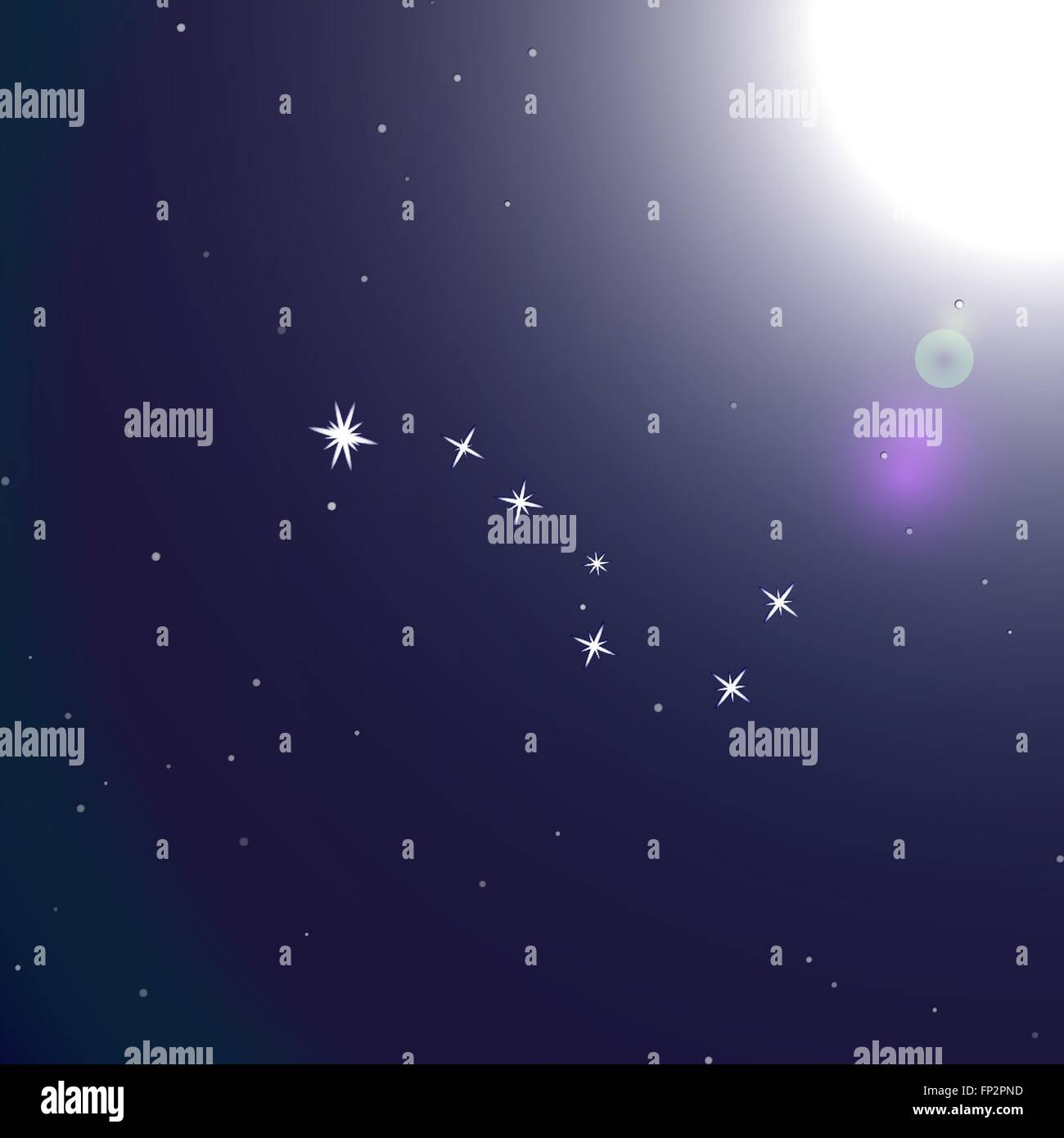 Constellation de la Grande Ourse Illustration de Vecteur