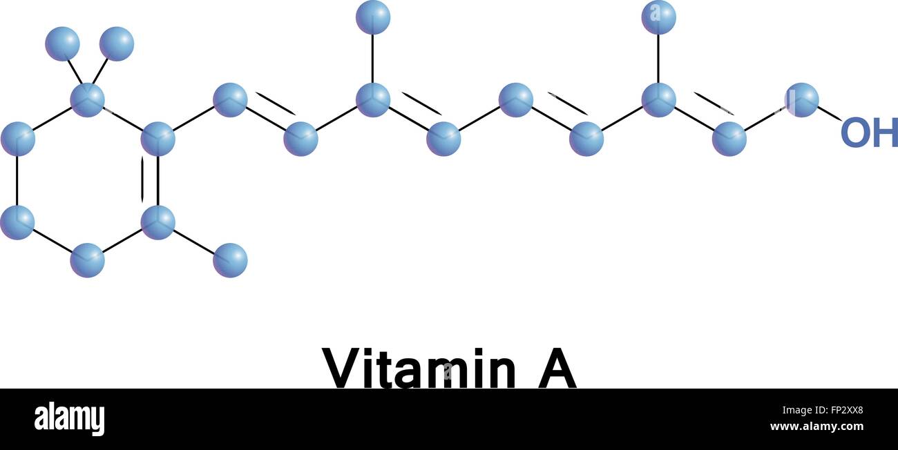 Une molécule de vitamine Illustration de Vecteur