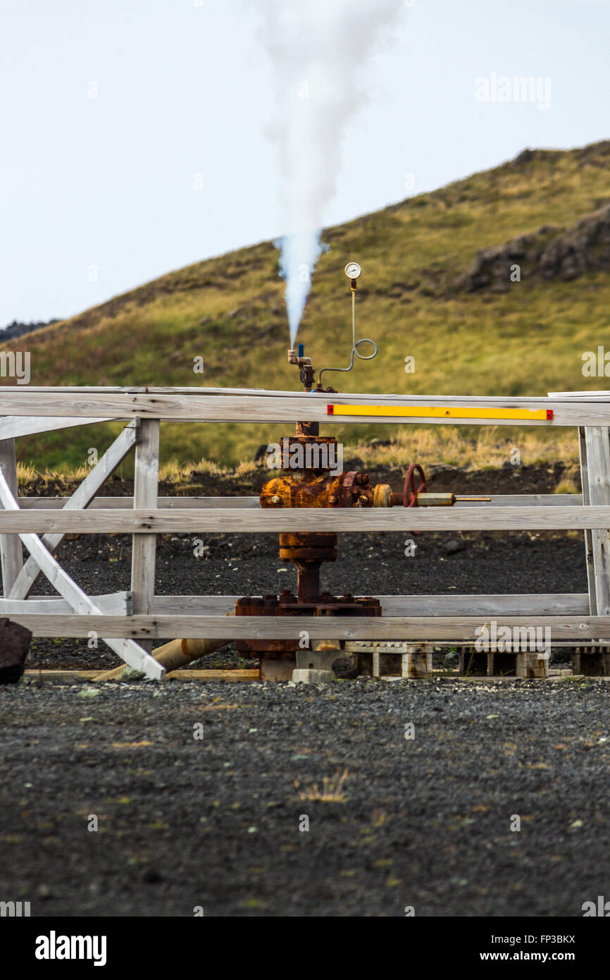 Zone géothermique près de Reykjanes et Keflavik Banque D'Images