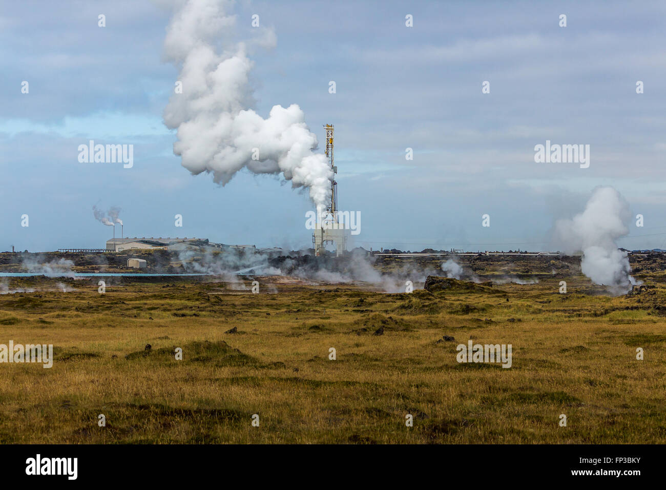 Zone géothermique près de Reykjanes et Keflavik Banque D'Images