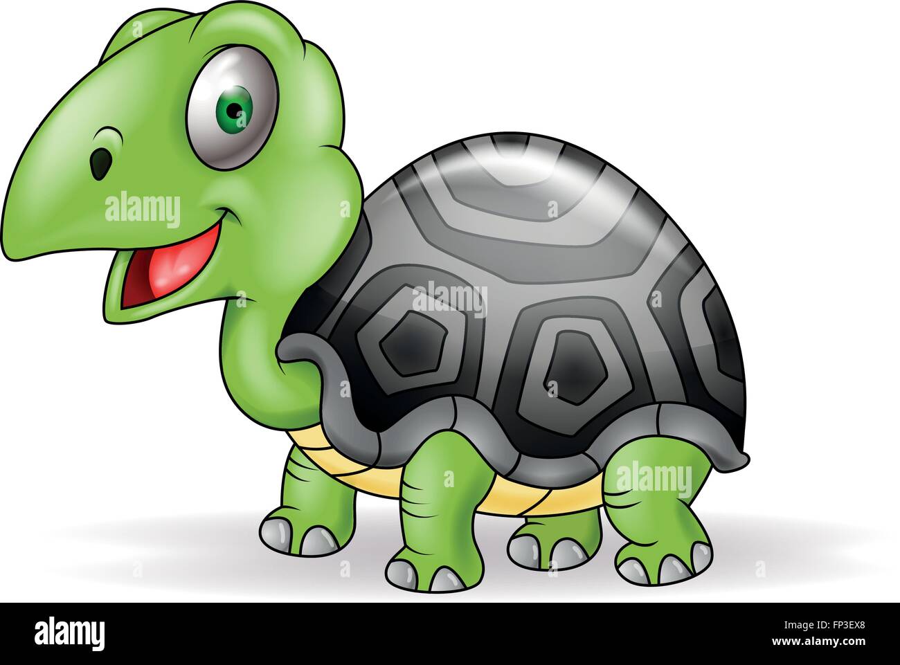 Dessin animé tortues heureux Illustration de Vecteur
