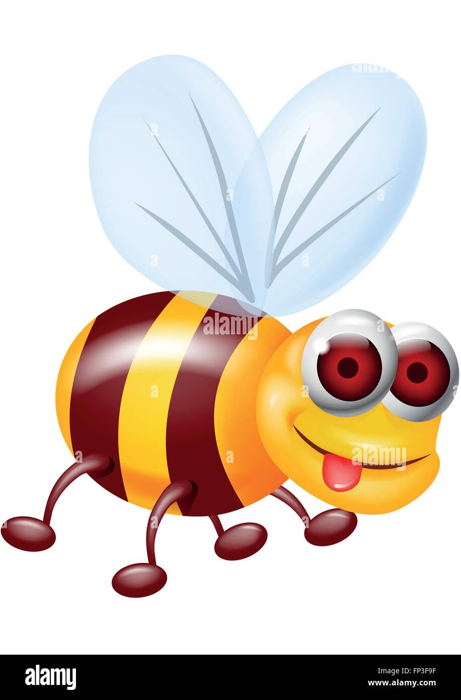 Caricature de l’abeille Illustration de Vecteur