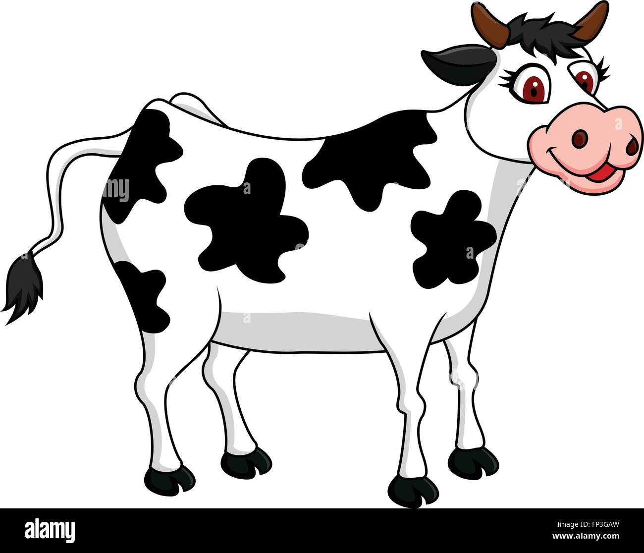 Dessin animé vache Illustration de Vecteur
