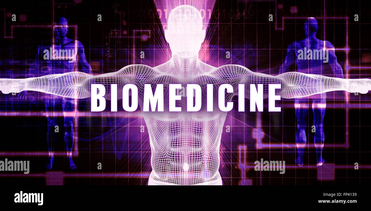 La biomédecine en un Concept Art Médical Technologie Numérique Banque D'Images