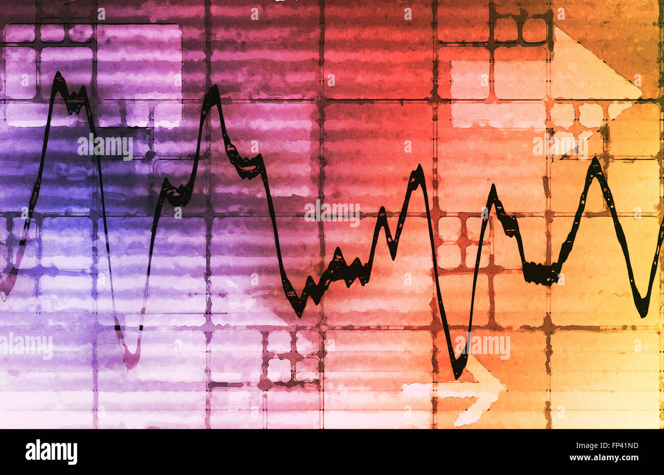 Tableau d'Activité Graphique montrant la performance de l'entreprise Banque D'Images