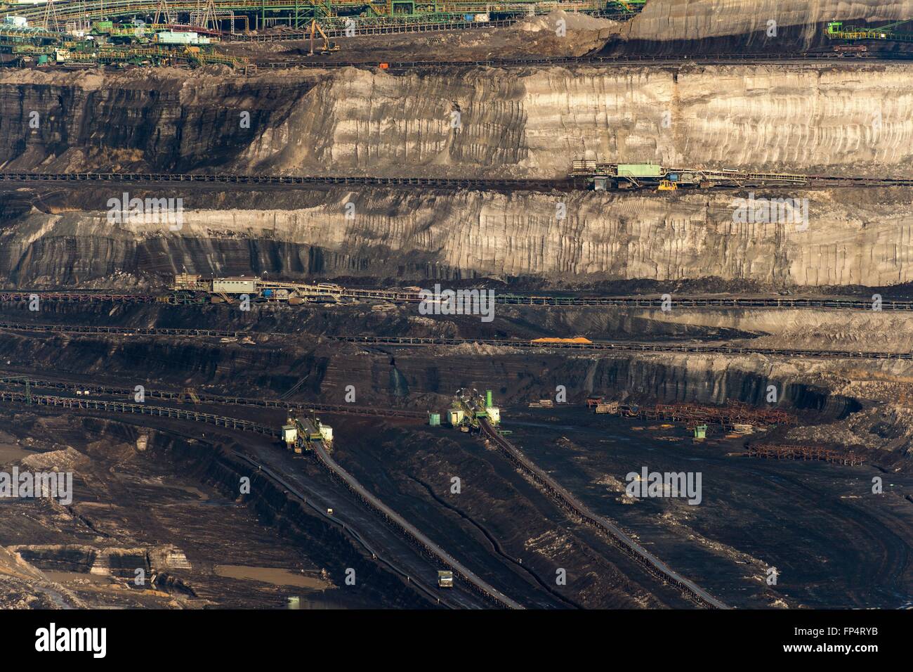 Turow, mine de charbon brun Banque D'Images