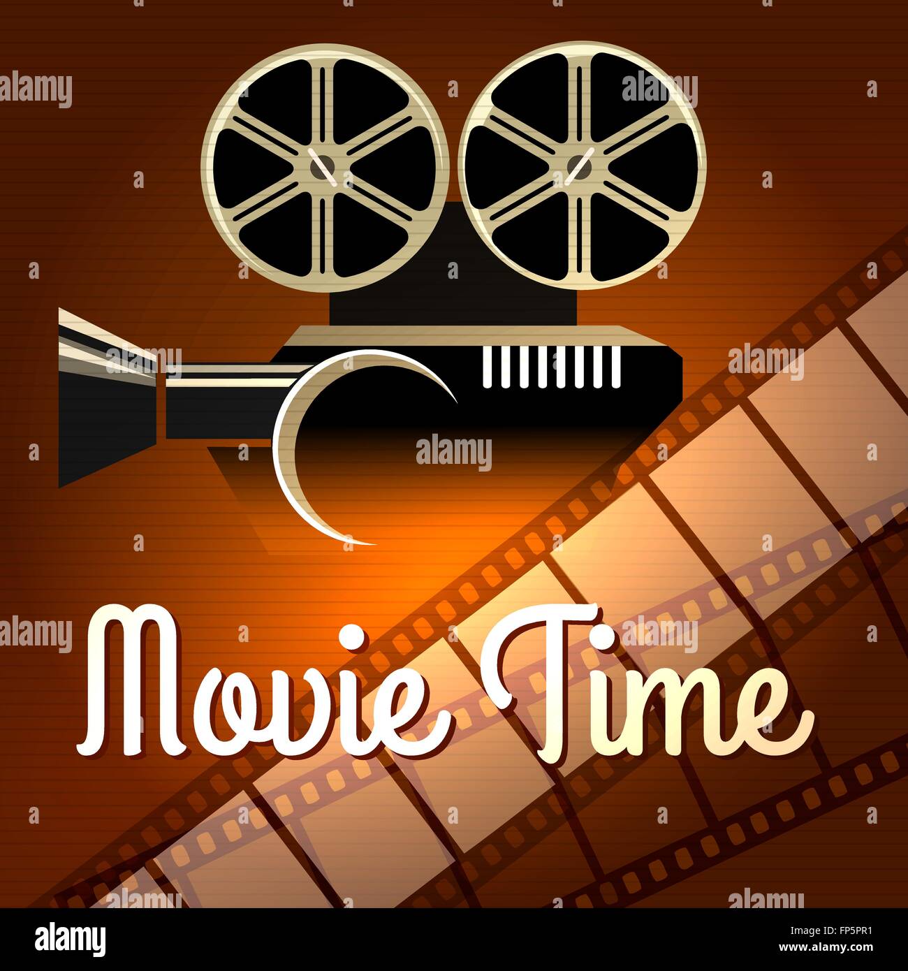 Affiche de cinéma avec caméra et bobine de film illustration rétro. Illustration de Vecteur Affiche de cinéma avec caméra et bobine de film illustration rétro. Illustration de Vecteur