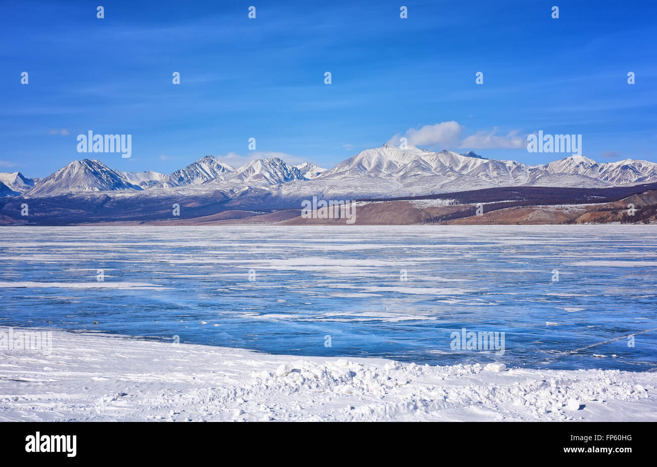 Sayan de l'Est lac Hovsgol . La Mongolie Banque D'Images