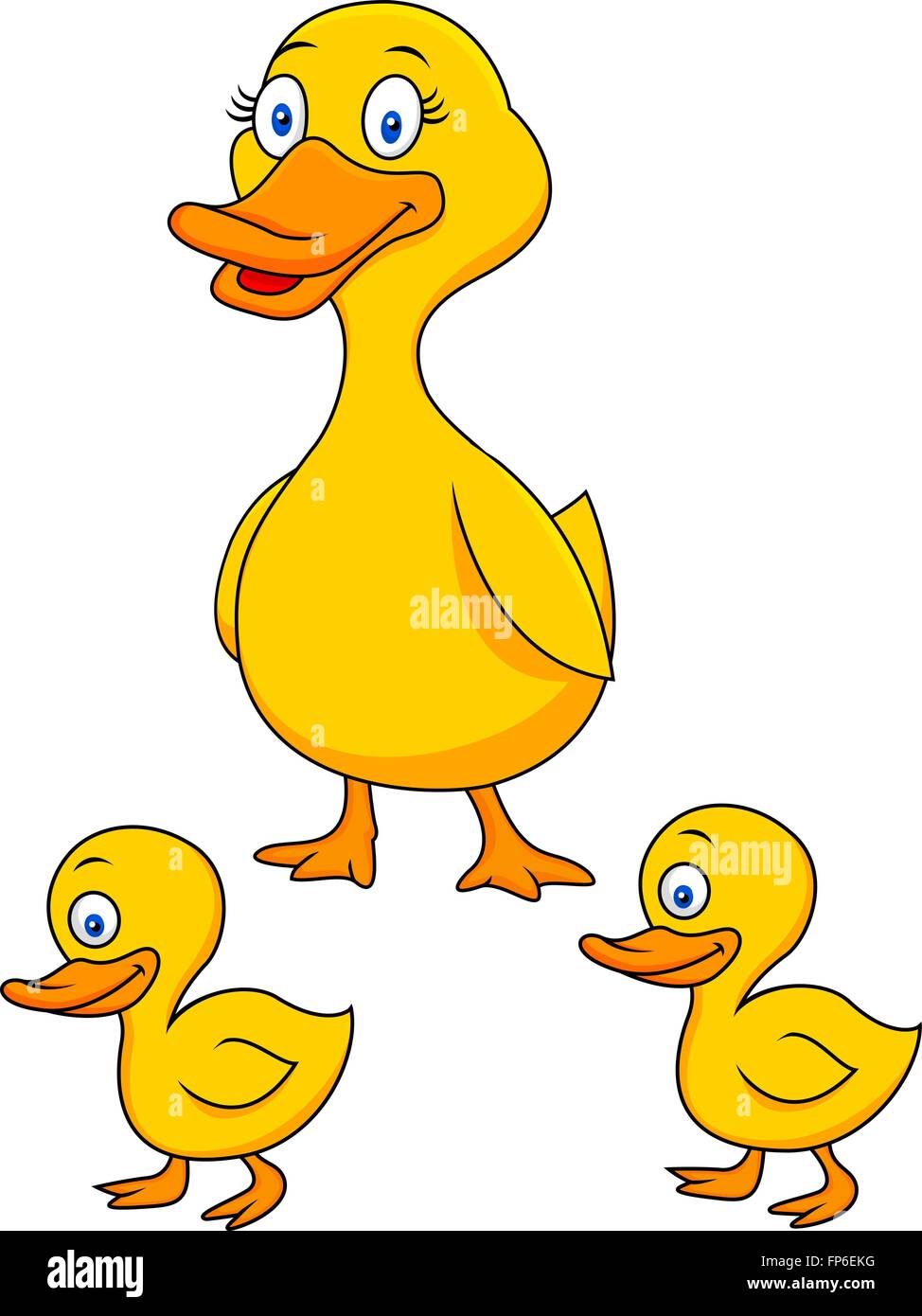 La famille Duck cartoon Illustration de Vecteur