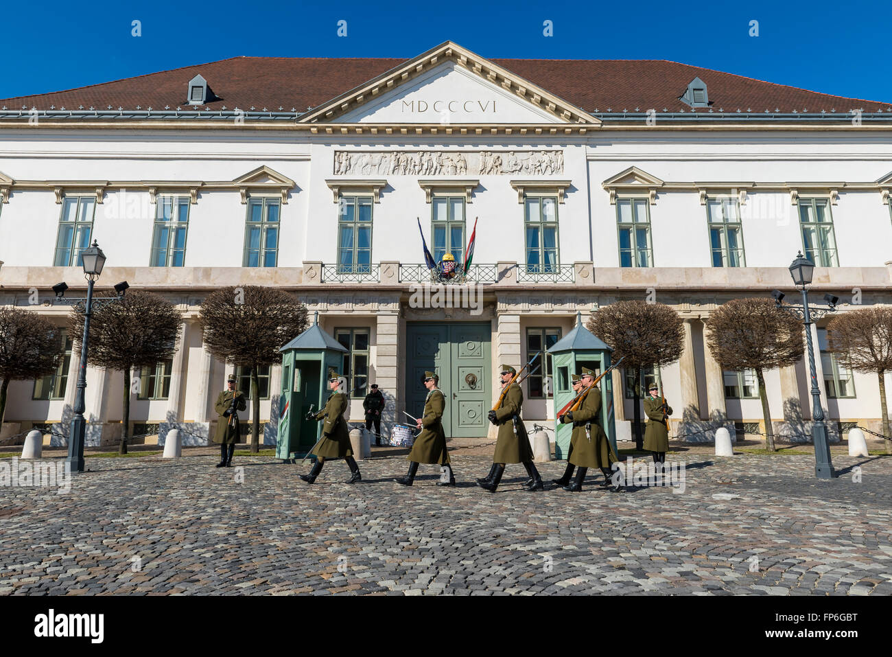 Sándor Palace à Budapest Banque D'Images