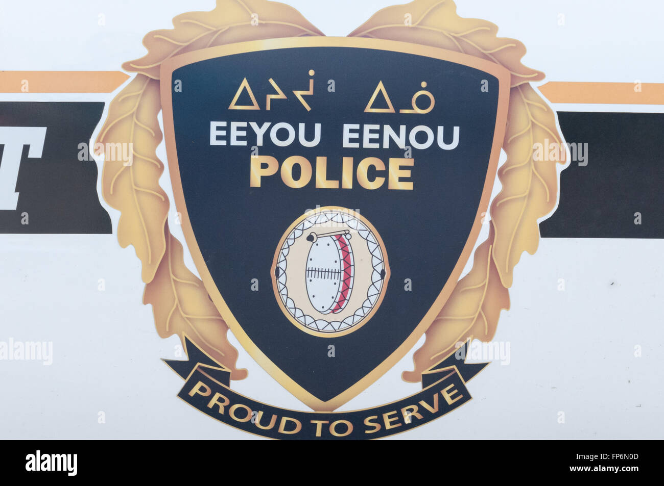 La police crie de la Baie James du Nord Canada Banque D'Images