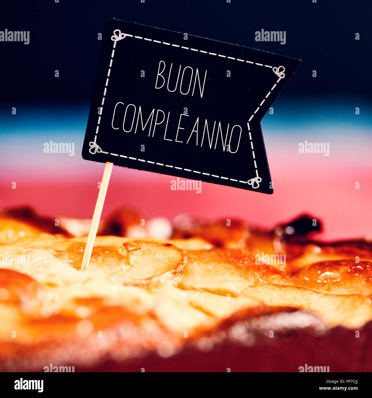 Italian Happy Birthday Card In Banque De Photographies Et D Images A Haute Resolution Alamy