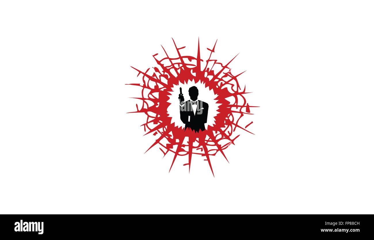 Big Shoot Sticker Illustration Design Illustration de Vecteur