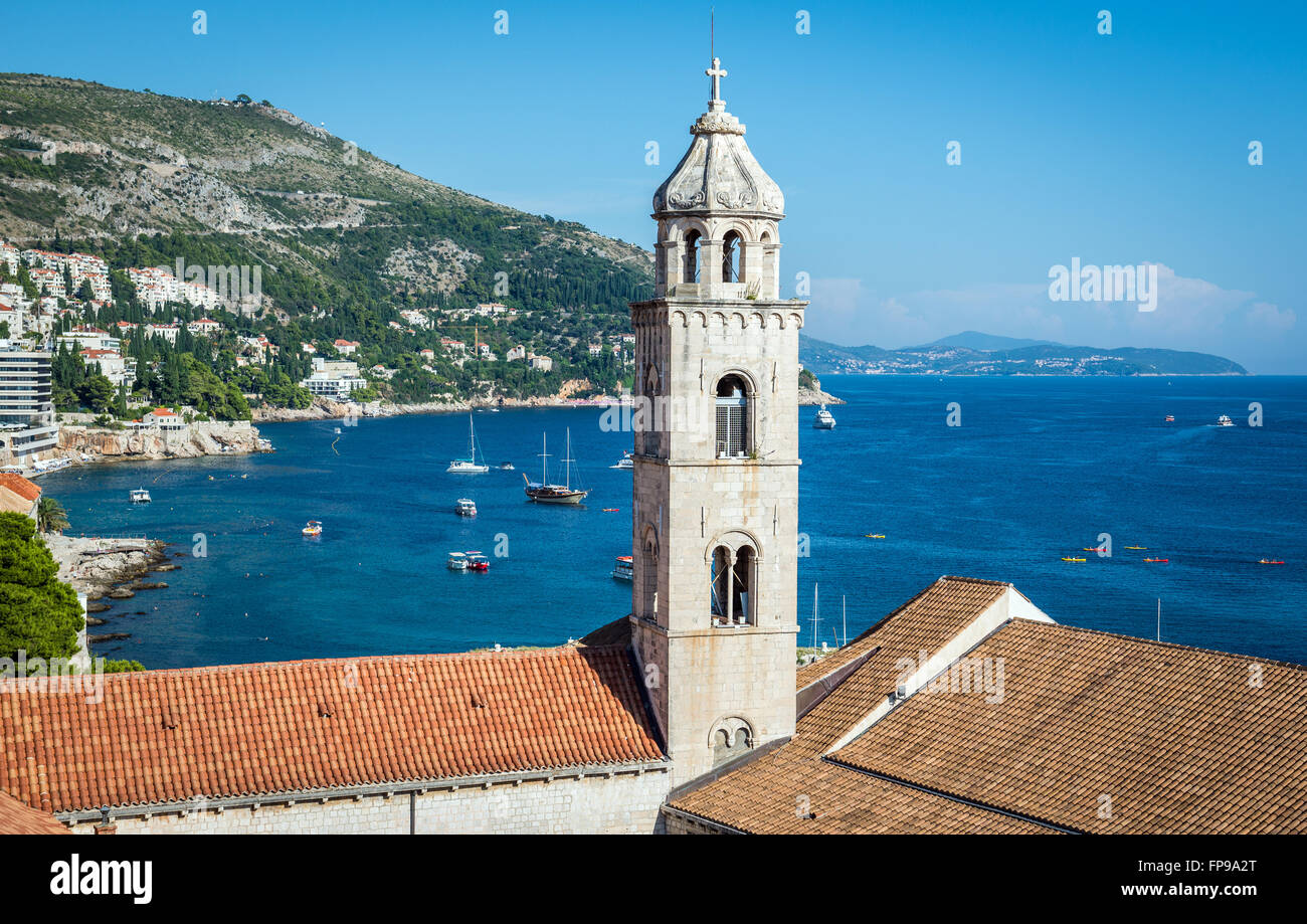 Le monastère dominicain sur la vieille ville de la ville de Dubrovnik, Croatie Banque D'Images