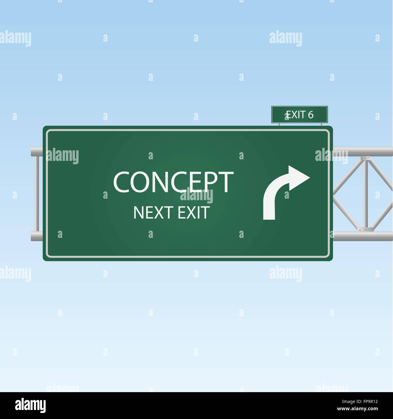 Image d'un panneau routier à la sortie de "concept". Illustration de Vecteur