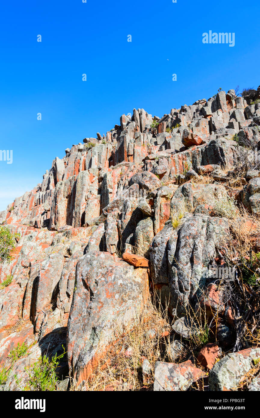 Tuyaux d'orgue à Mt Ive, près du lac Gairdner, Australie du Sud, Australie Banque D'Images