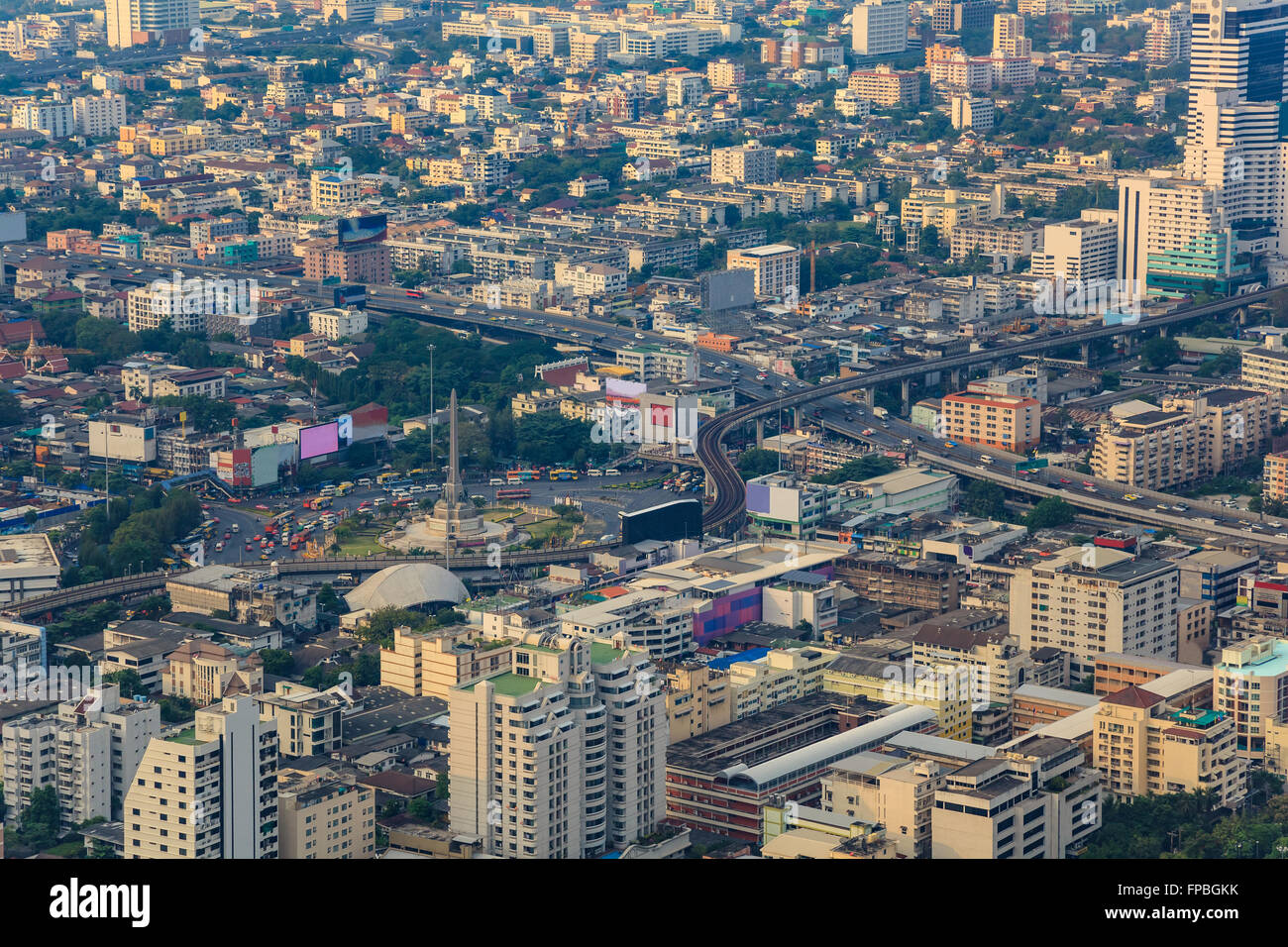 La ville de Bangkok, Thaïlande au victory monumen Banque D'Images