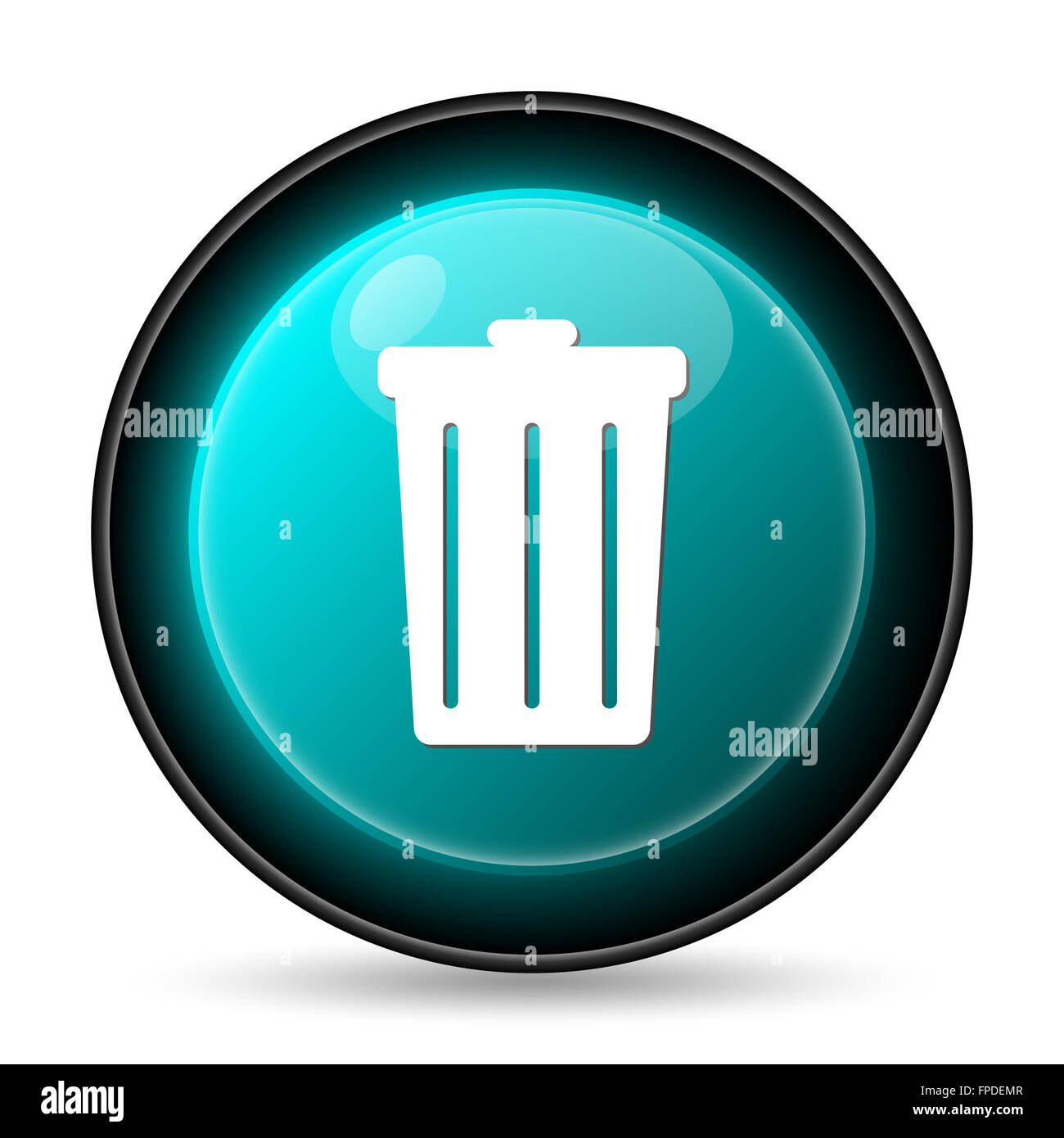 L'icône poubelle. Bouton Internet sur fond blanc Photo Stock - Alamy