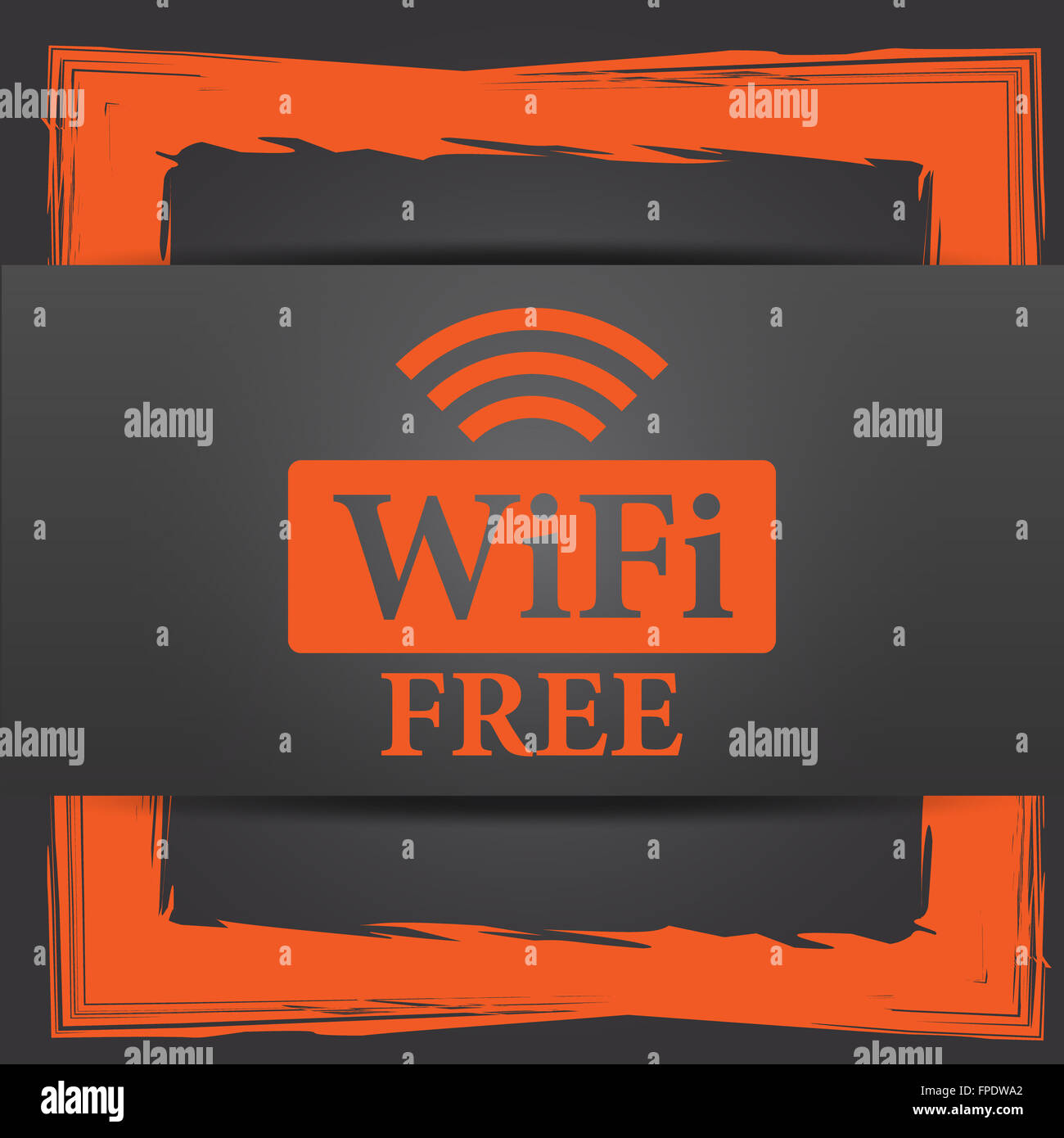 Connexion Wi-Fi au réseau local de l'icône. Bouton Internet sur fond gris. Banque D'Images