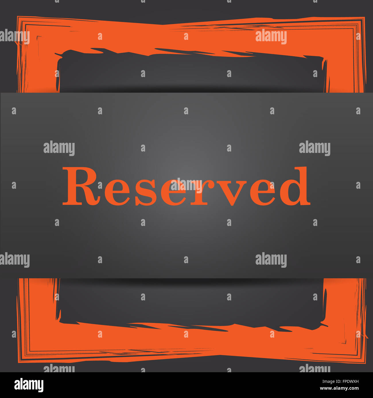 Réservés icône. Bouton Internet sur fond gris. Banque D'Images