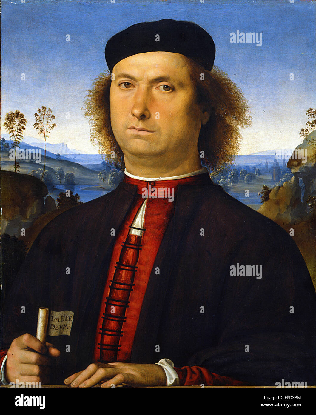 Perugino - Ritratto di Francesco delle Opere Banque D'Images