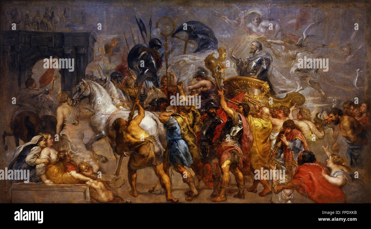 Pieter Paul Rubens - Ingresso trionfale di Enrico IV a Parigi Banque D'Images