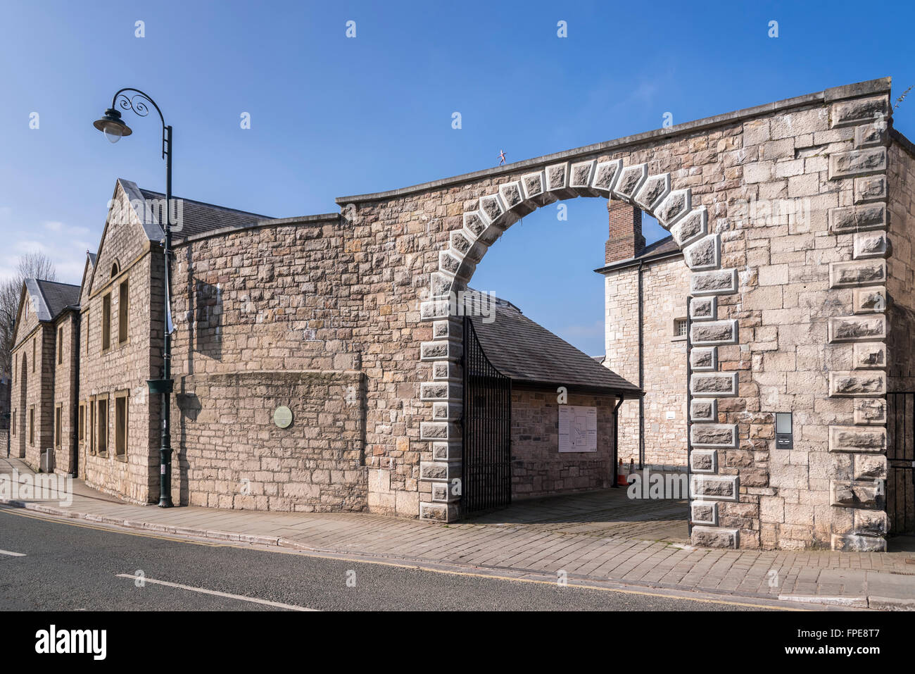 Ruthin prison est le seul construit Pentonville prison style ouvert au public à titre d'attraction touristique. Banque D'Images