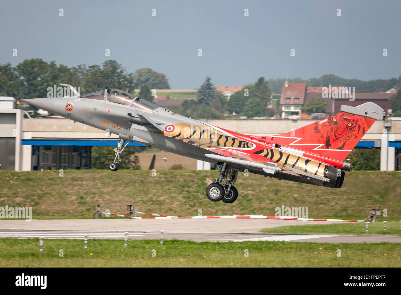 French Air Force (armée de l'air) Dassault Rafale multirole fighter aircraft. Banque D'Images