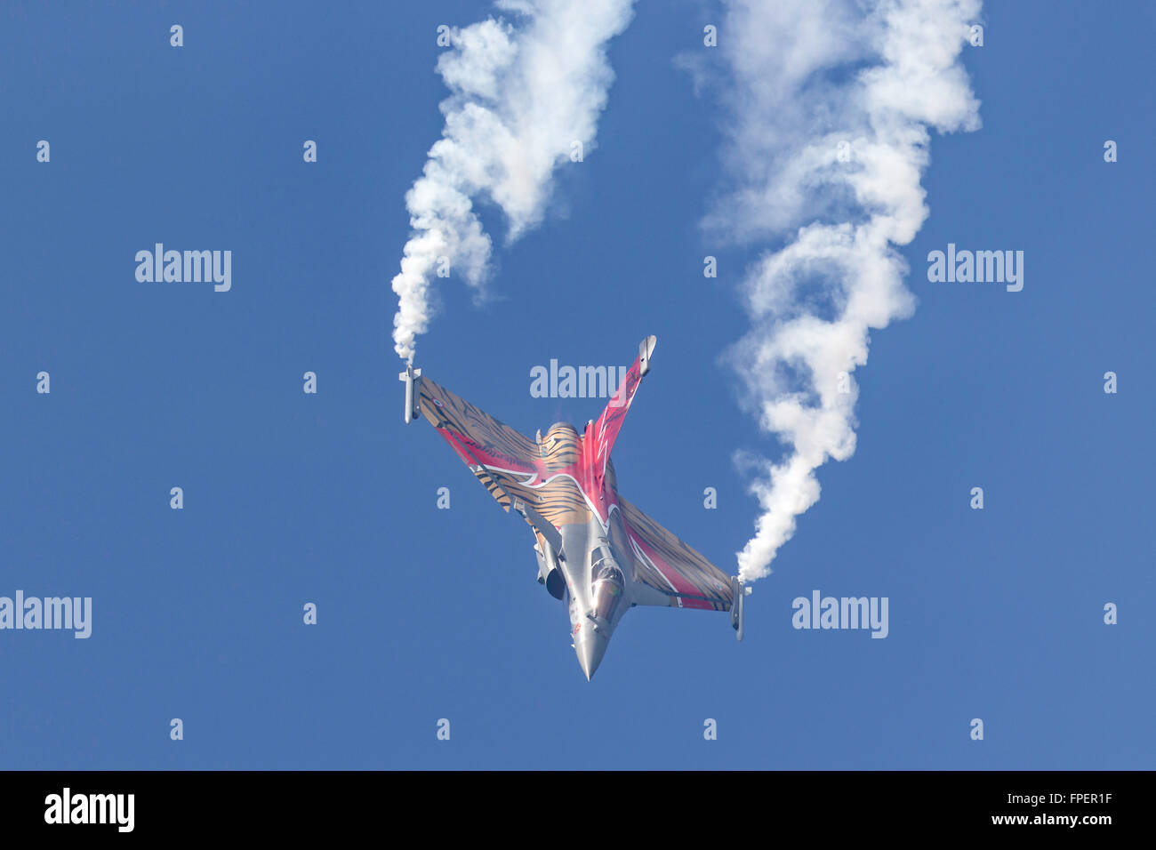 French Air Force (armée de l'air) Dassault Rafale multirole fighter aircraft. Banque D'Images