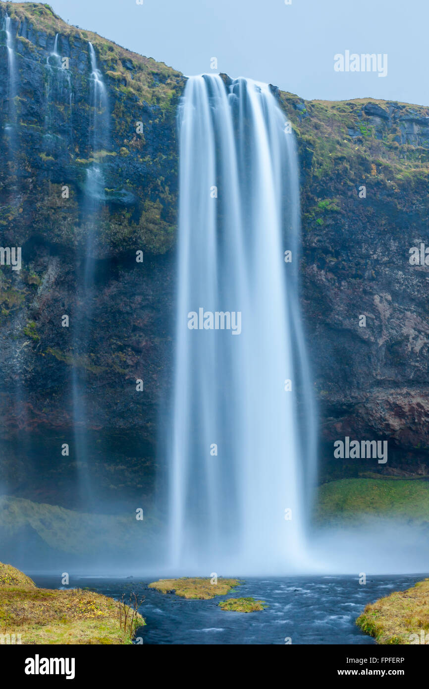 Cascade de Seljalandsfoss Banque D'Images
