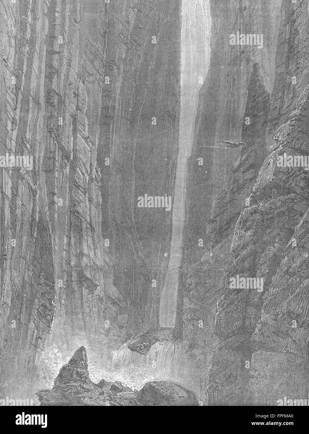 ARIZONA : Grand Canyon : raft baissé au cours de la cataracte, l'ancien 1880 Banque D'Images