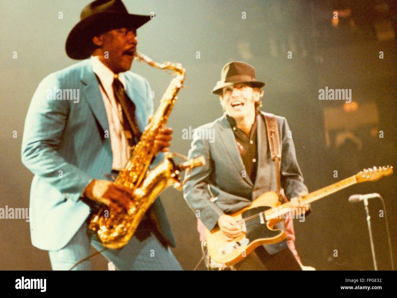 BRUCE SPRINGSTEEN,Clarence Clemons SPECTRE PHILLY 12-08-1980 photo Michael Brito Banque D'Images