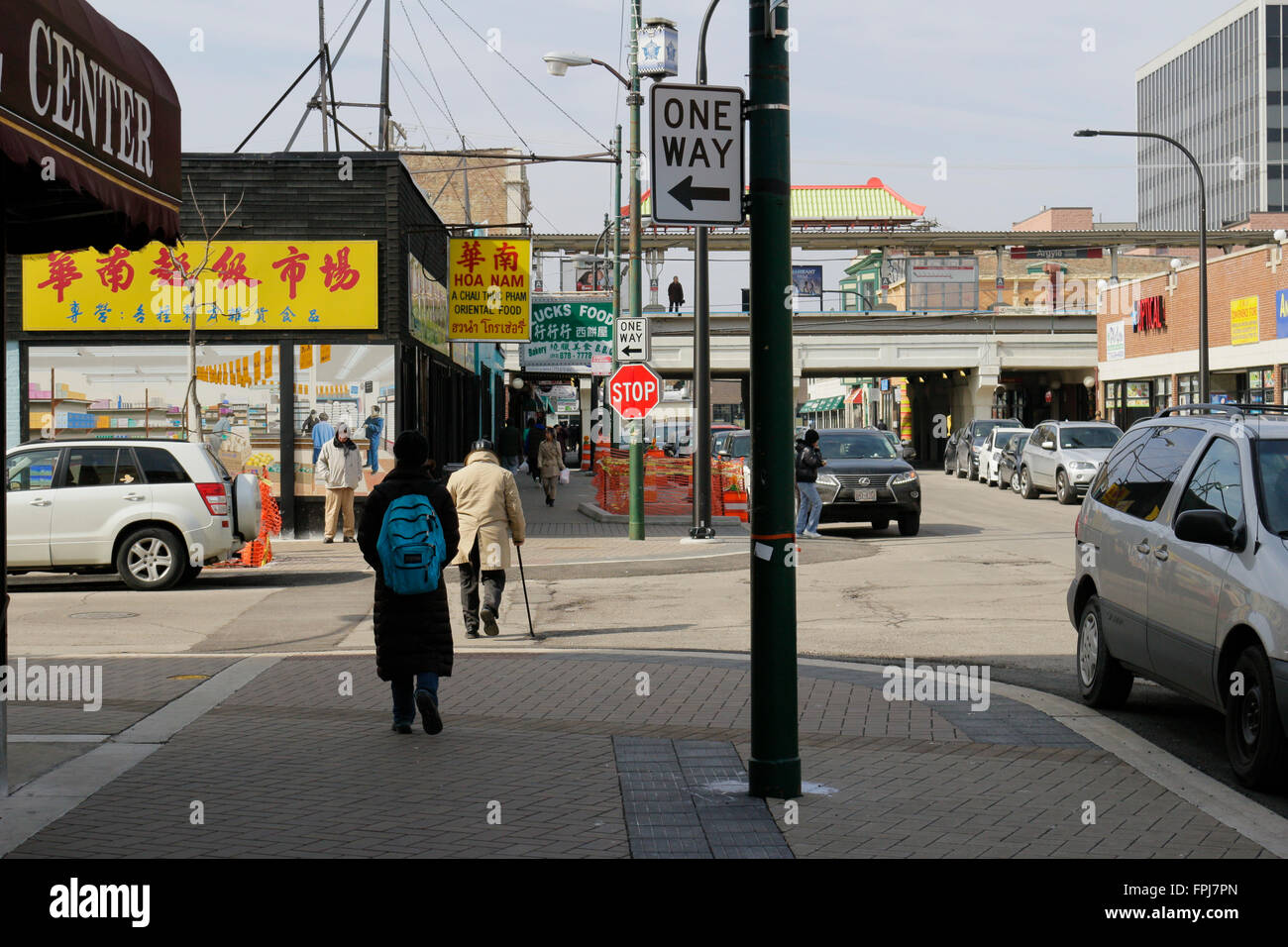 Argyle Street, Little Saigon. Chicago, Illinois. Banque D'Images