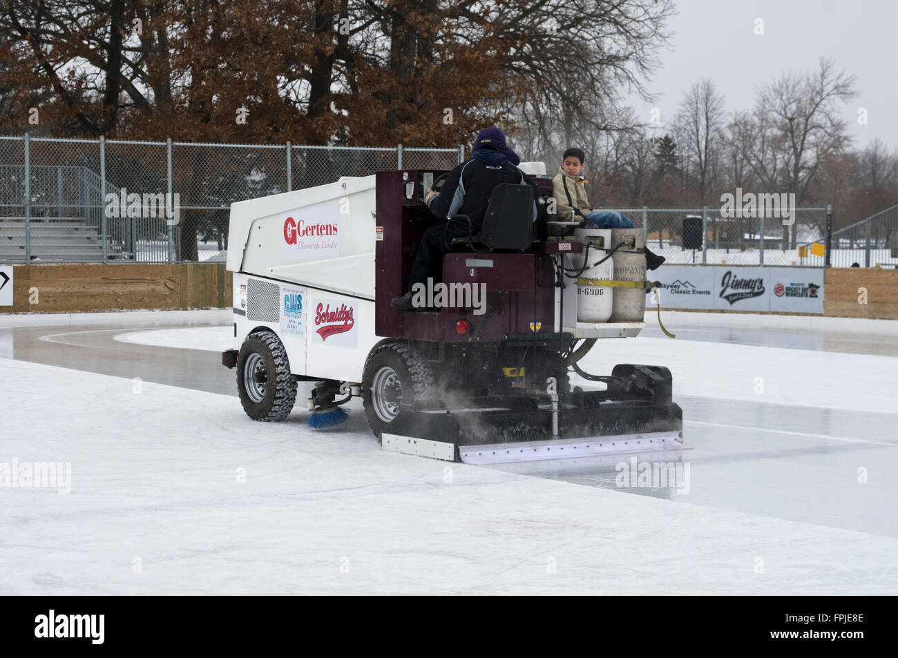 Zamboni ice rink resurfacing Banque de photographies et d’images à