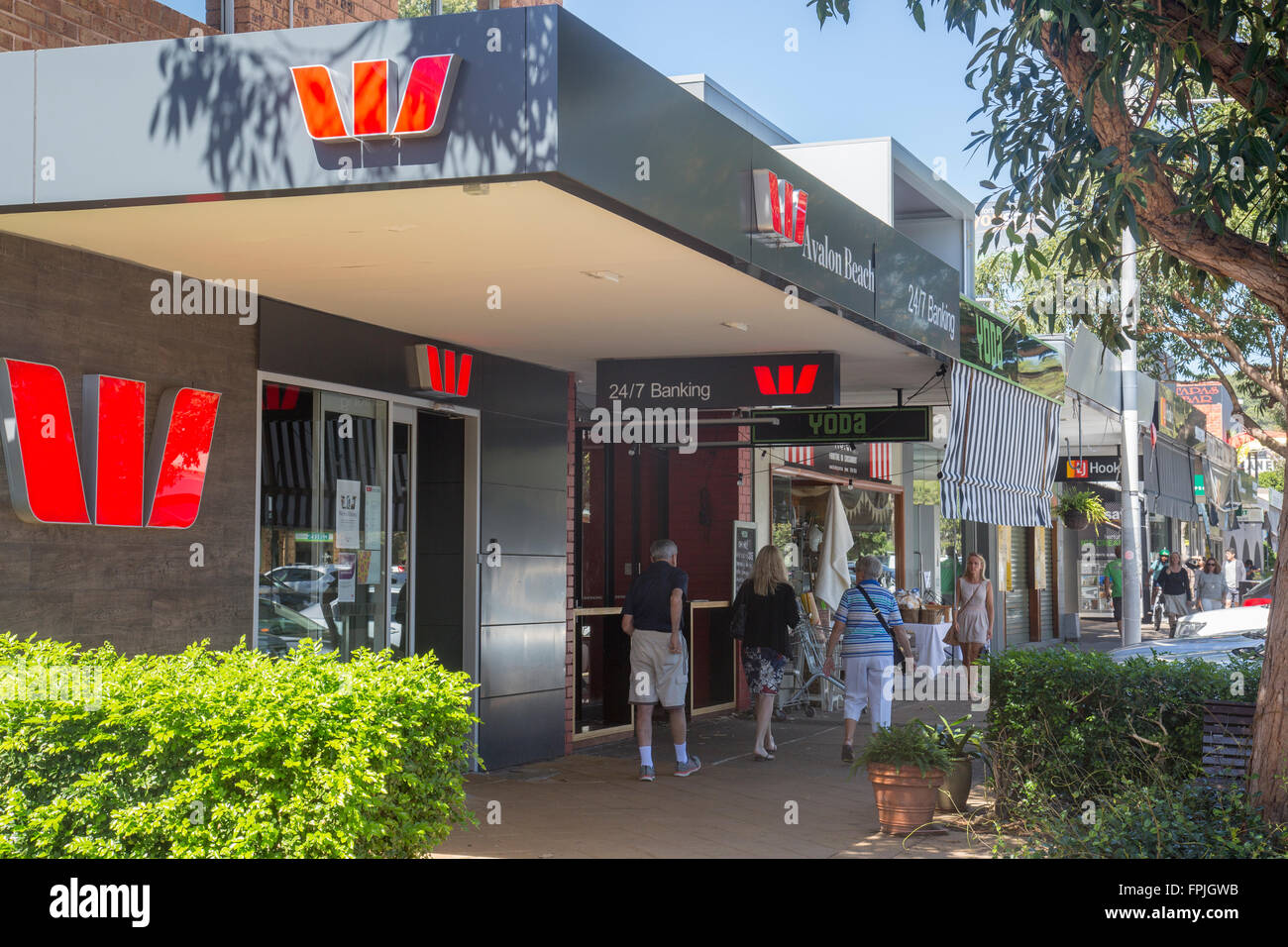 Succursale de banque Westpac à Avalon Beach, Sydney, New South Wales, Australie Banque D'Images