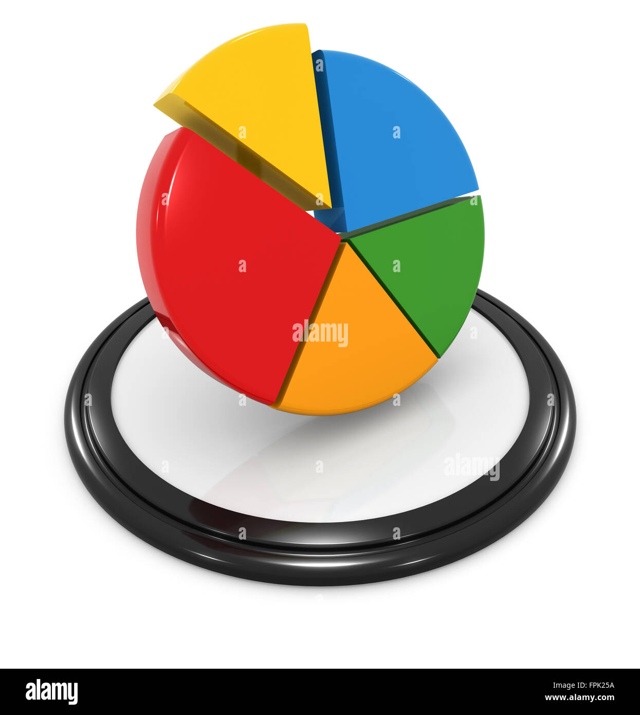 Secteurs icône graphique , 3d image rendue. Banque D'Images