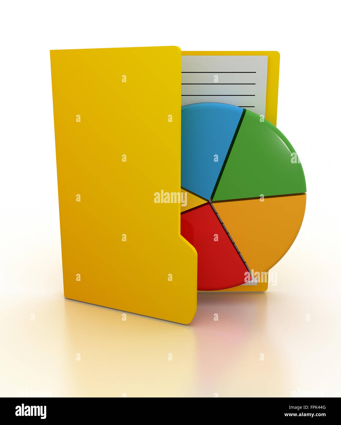 Dossier et graphique , c'est un calculateur générée et 3d rendu photo. Banque D'Images
