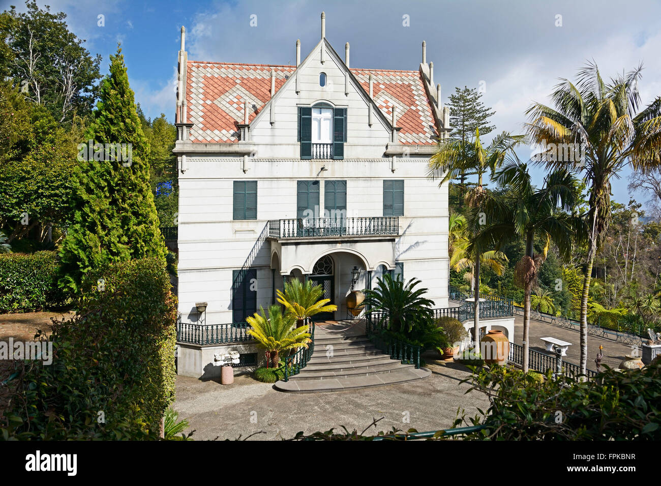 Funchal, le palais dans le jardin tropical monte Banque D'Images